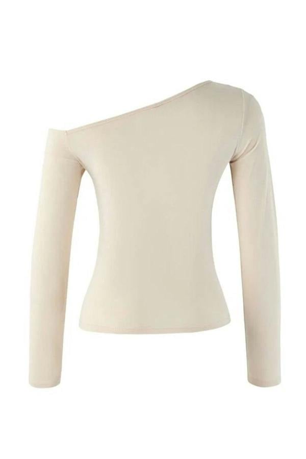 WOVCOR Asymmetric Collar Knit Blouse with Accessory Detail