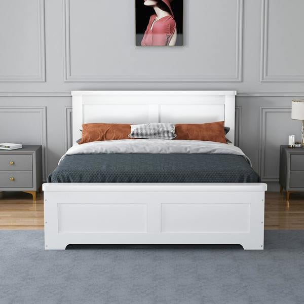 Flintshire Furniture Conway Four Drawer 4ft 6 Double White Storage Bed