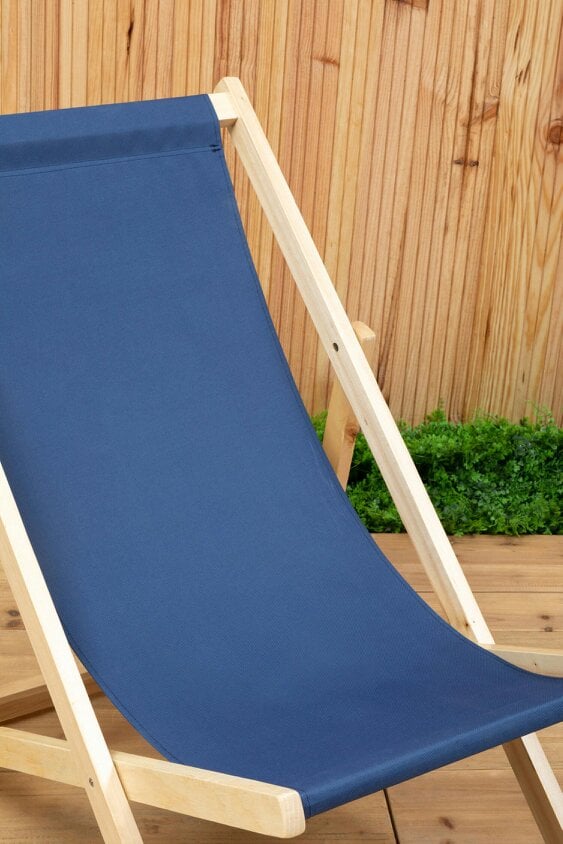 Essentials by Premier Beauport Blue Deck Chair