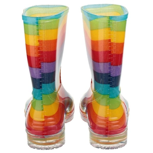 Cotswold PVC Jnr PVC Girls Rainbow Wellington Boots