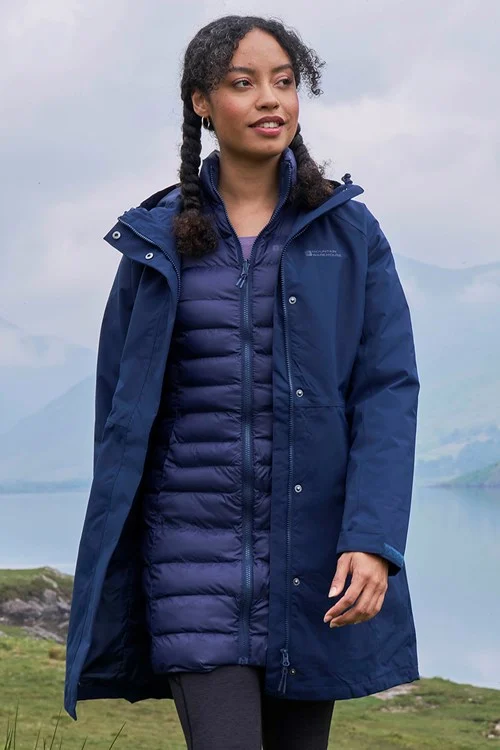 Mountain Warehouse Womens/Ladies Alaskan Long 3 in 1 Jacket - Navy