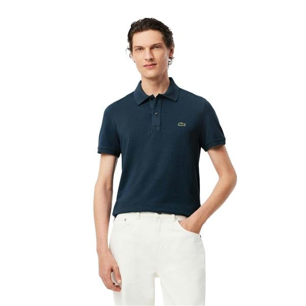 Lacoste Mens L.12.12 Pique Slim Polo Shirt - Petrol Blue - 
