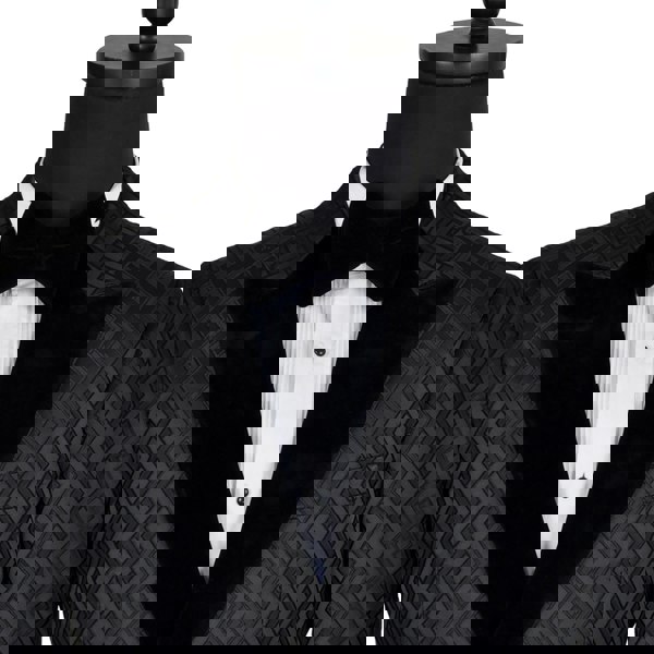 David WeJ Alfredo Retro Pattern Velvet Peak Lapel Tuxedo - Black