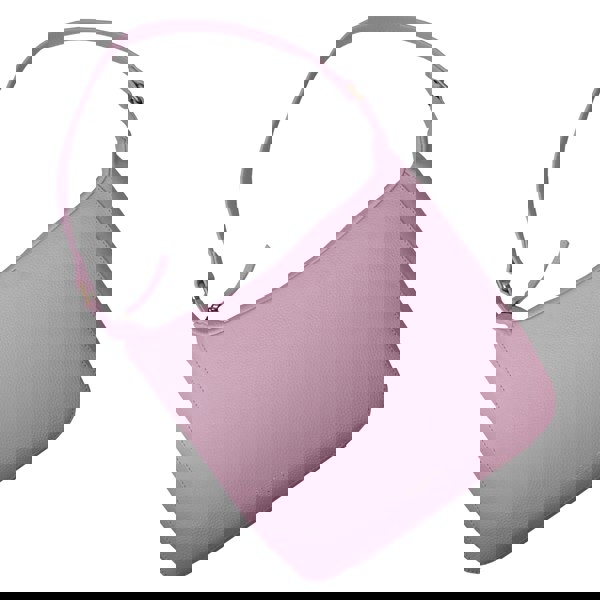 Assots London 'BIANCA' Pale Pink Pebble Grain Leather Slouchy Hobo Bag