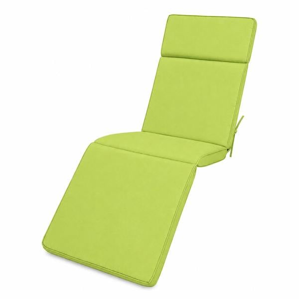 Steamer Chair Cushion – Outdoor Garden Seat Pad with 6cm Padding, Washable Cover & Adjustable Straps, Lime Green, 49cm Wide