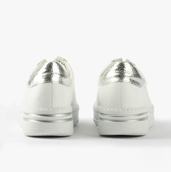 Gabor KEYSTONE Womens Trainers White/Pewter/Silver