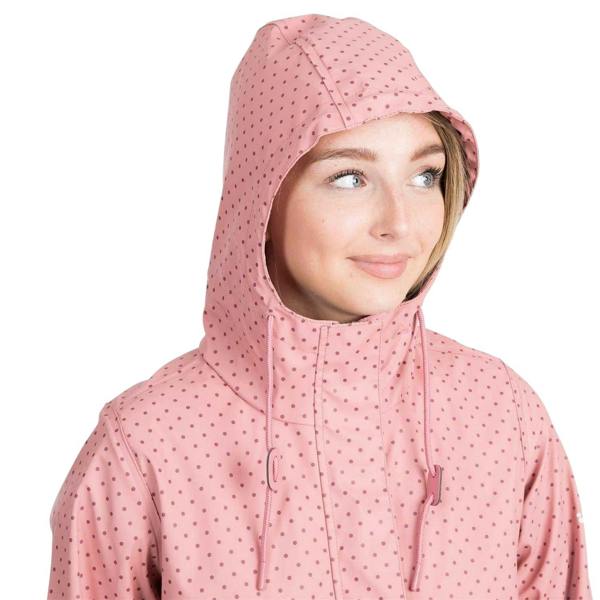 Trespass Womens/Ladies Splosh Hooded Ribbed Cuff Raincoat - Dusty Rose - 