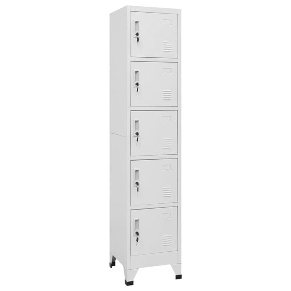 Berkfield Locker Cabinet Light Grey 38x40x180 cm Steel