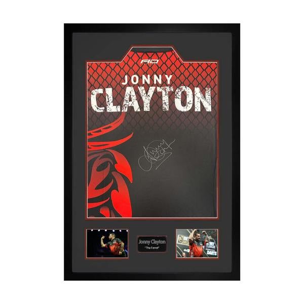 Jonny Clayton Signed Shirt Premium Frame