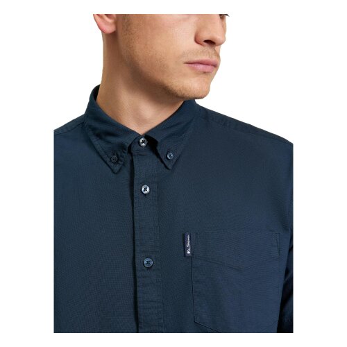Ben Sherman Mens Signature Oxford Short-Sleeved Shirt - Dark Navy