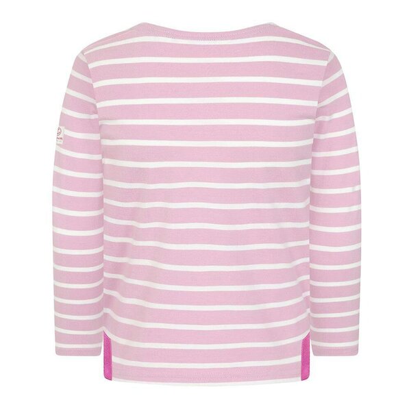 Lazy Jacks LJ97C - Girls Long Sleeve Striped Breton - Pink