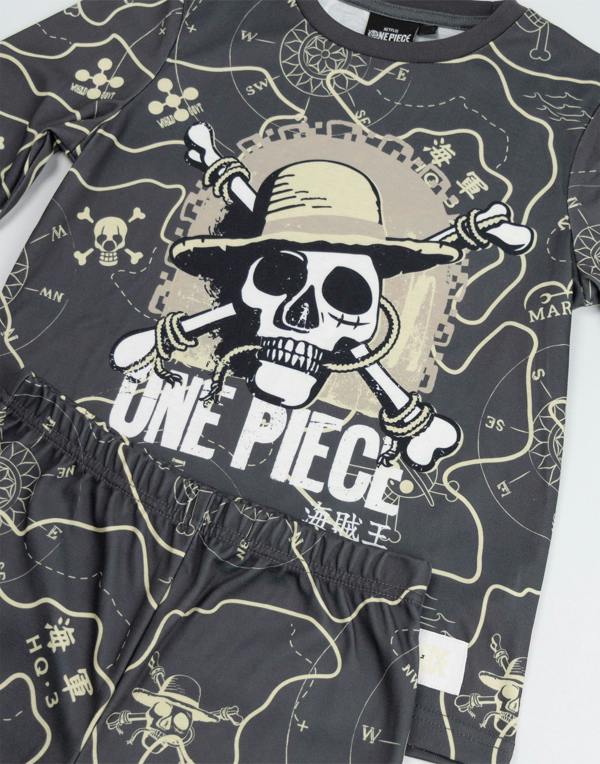 Vanilla Underground One Piece Boys Grey Logo Long Sleeve Long Leg Pyjama Set