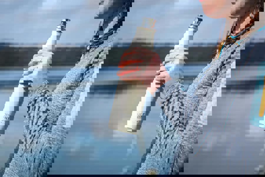 Built New York Built 500 ml Double Walled Stainless Steel Water Bottle Vanilla