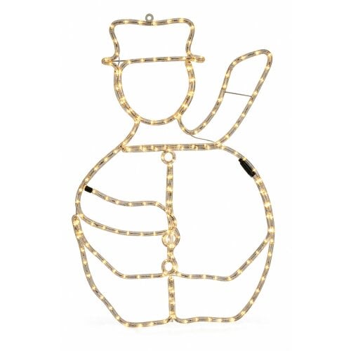 98cm LED Rope Light Snowman Christmas Decoration, Indoor & Outdoor Wall Hanging