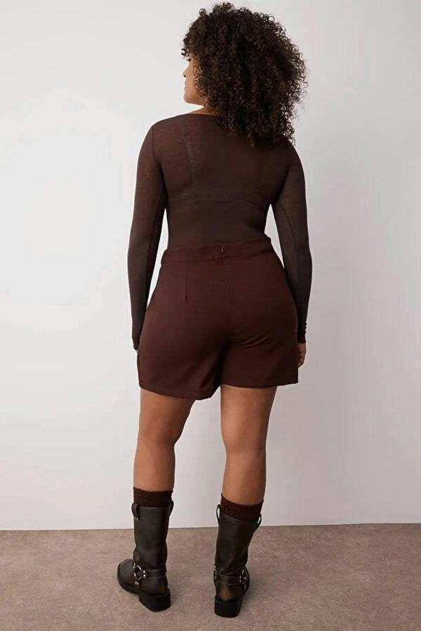 WOVCOR Mini Pocketed Woven Plus Size Skirt