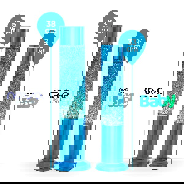 Nova Baby Blue Glitter Lamp