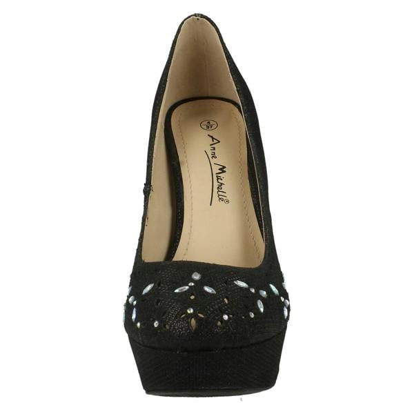 Anne Michelle Ladies Anne Michelle Glitter Stiletto Heels
