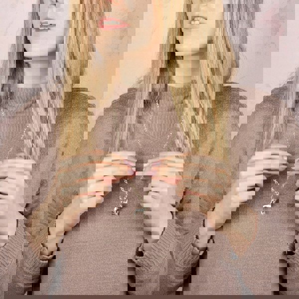 Extra Large French Bulldog Silver Necklace - Personalised - MYLEE London