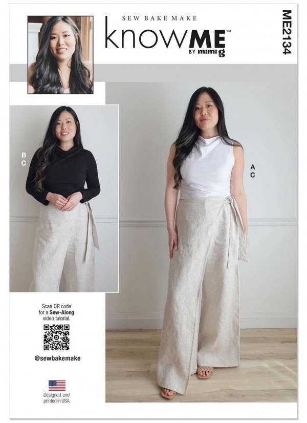 Know Me Sewing Pattern 2134, Tops, Trousers for Women, Y5 (18-20-22-24-26) - Intermediate