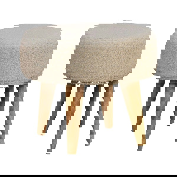 Artisan Furniture Cream Boucle Petite Footstool
