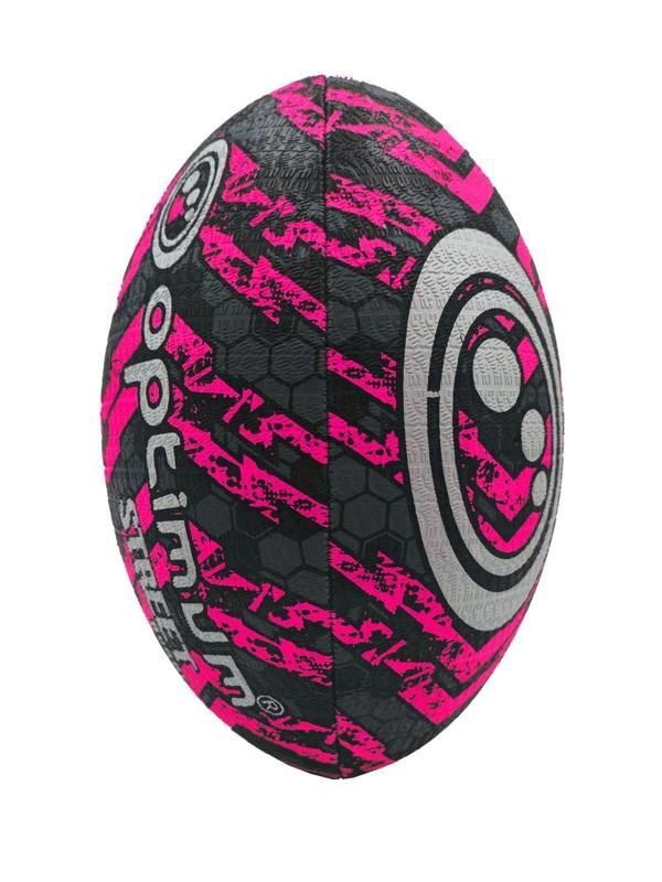 Street Rugby Ball – Black/Pink, Size 5 - Optimum