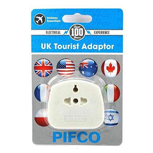 EUROPEAN TO UK TRAVEL ADAPTER, 2 TO 3 PIN TRAVEL PLUG/ADOPTER 3 PIN ADAPTOR PACK OF 3