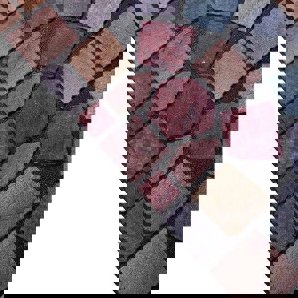 Nicoman Halfmoon Tile Barrier Doormat - Blue Edge