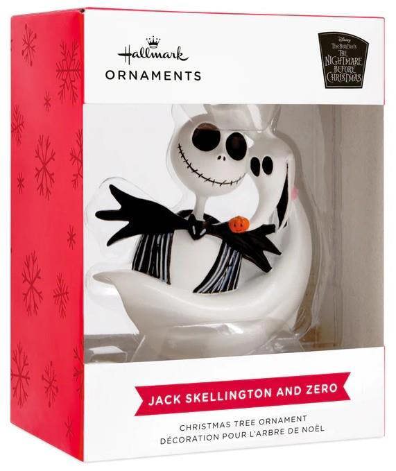Hallmark The Nightmare Before Christmas - Jack Skellington & Zero Christmas Tree Ornament