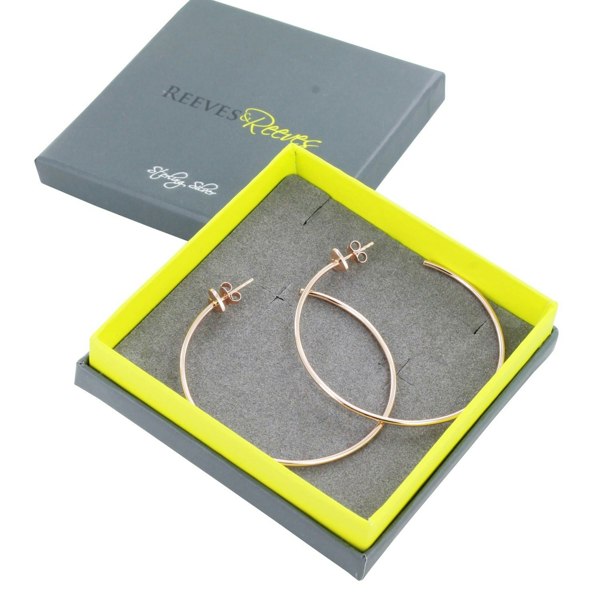 Large Hoop and Heart Earrings in Sterling Silver - Reeves & Reeves