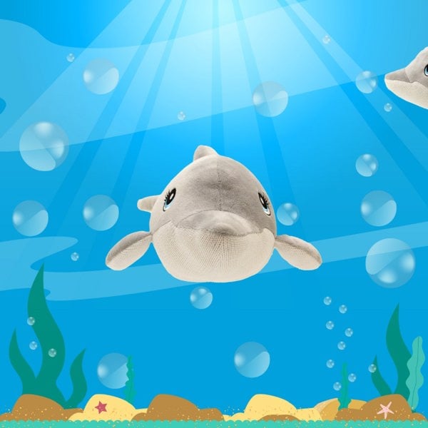 Rewind Plush Sea Creature Stuffed Toy Dave The Dolphin Ocean Collection