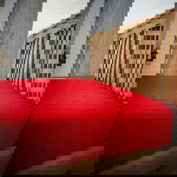 Smart Living Teddy Plain Fitted Sheet - Red