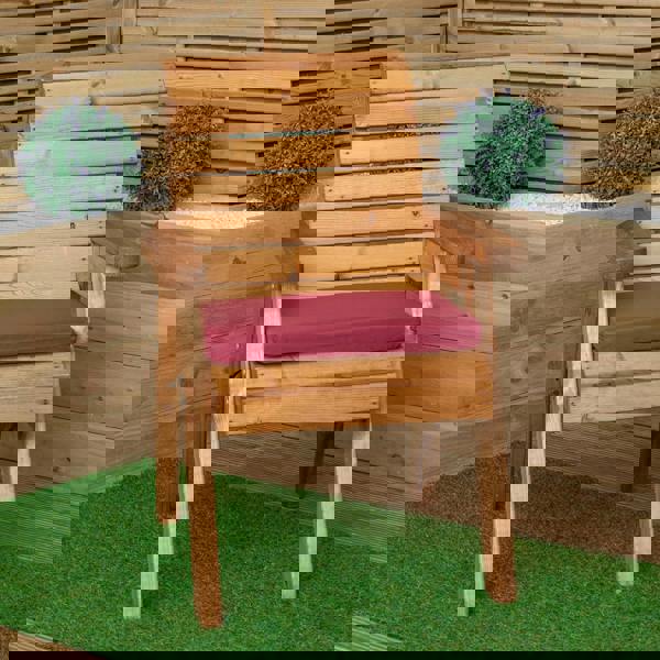 Samuel Alexander 52 x 41cm Cushion Base for Single Wooden Garden Chair in Burgundy