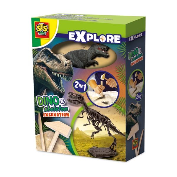 Dino SES Creative Dino and skeleton excavation 2 in 1 - T-rex