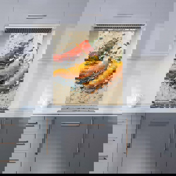 Warren Reed - Designer Vivid Burst: Pepper Splash Kitchen Splashback