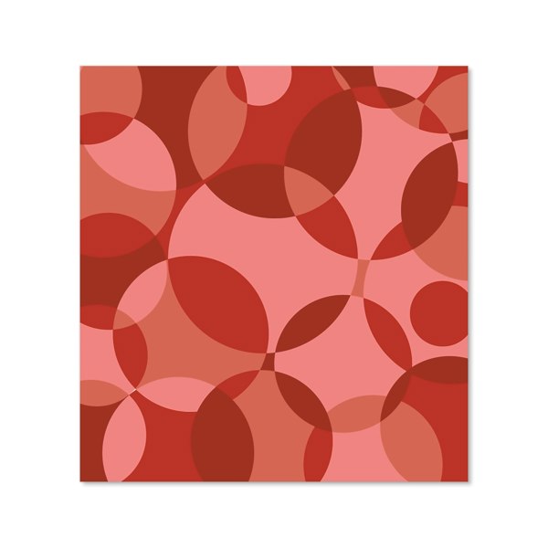 Warren Reed - Designer Red Circle Pattern Kitchen Splashback