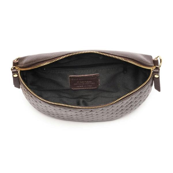 Elie Beaumont Woven Sling Bag Chocolate - Midi size