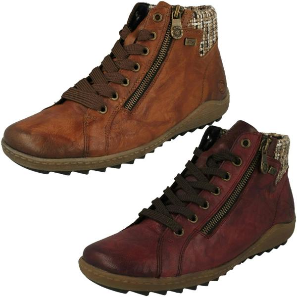 Remonte Ladies Rieker Warm Lined Woven Cuff Remonte-Tex Ankle Boots R1485