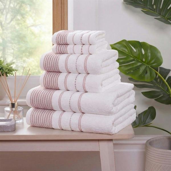 Rapport Dakota Stripe Mono 6pc Towel Bale
