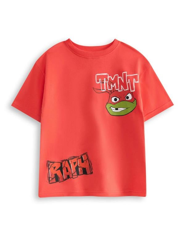 Teenage Mutant Ninja Turtles Boys Red Raph Short Sleeved T-Shirt