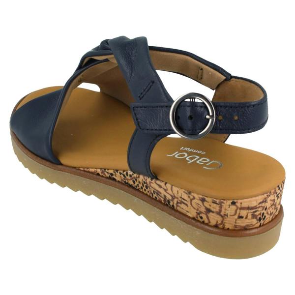 Gabor Ladies Gabor Wedge Open Toe Sandals With Buckle Fastening 62.751