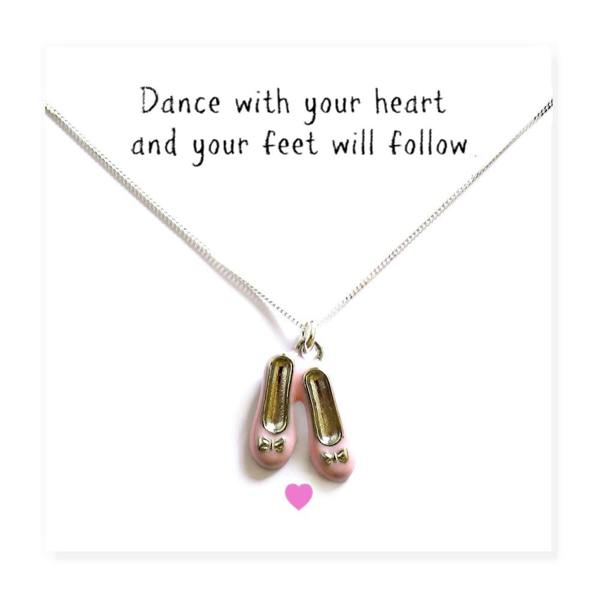 Aye Do Gifts Ballet Shoes Necklace & Gift Card