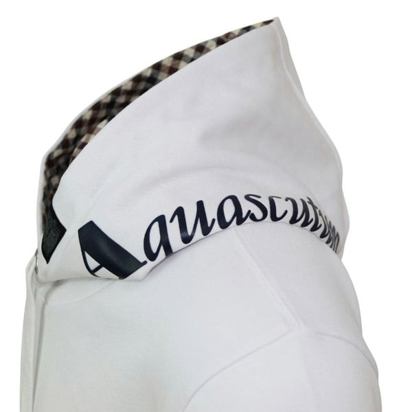 Aquascutum Branded Hood Hoodie - White