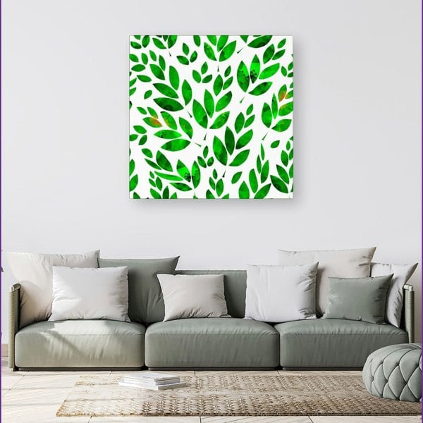 Warren Reed Watercolor Abstract Leaves Canvas