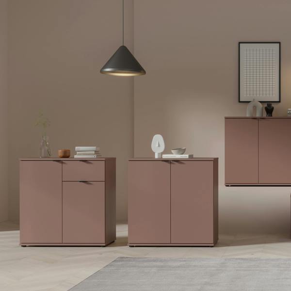 Furniture To Go Ganymede 2 Door Cupboard with Drawer in Terracotta