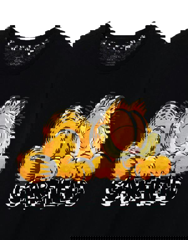 Garfield Mens Black Sleeping Garfield Short Sleeved T-Shirt
