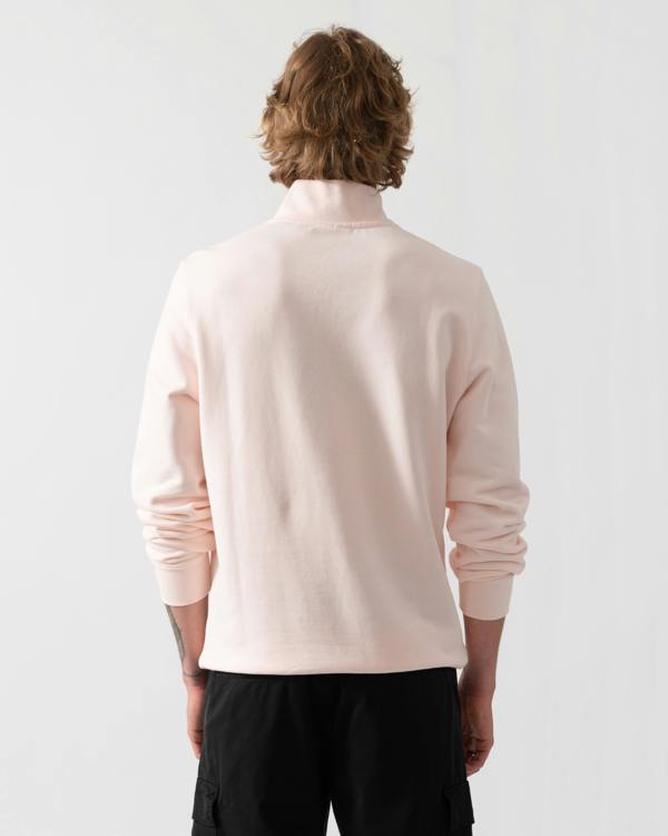 Lyle & Scott Superfine Mens Quarter Zip Sweatshirt - W488 Light Pink