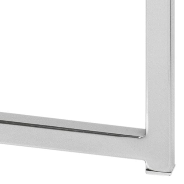 Wyld Haus Oakfern Square Silver Metal Side Table Glass Top