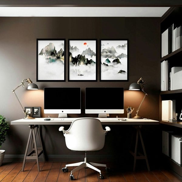 Office decor ideas for work | set of 3 wall art prints