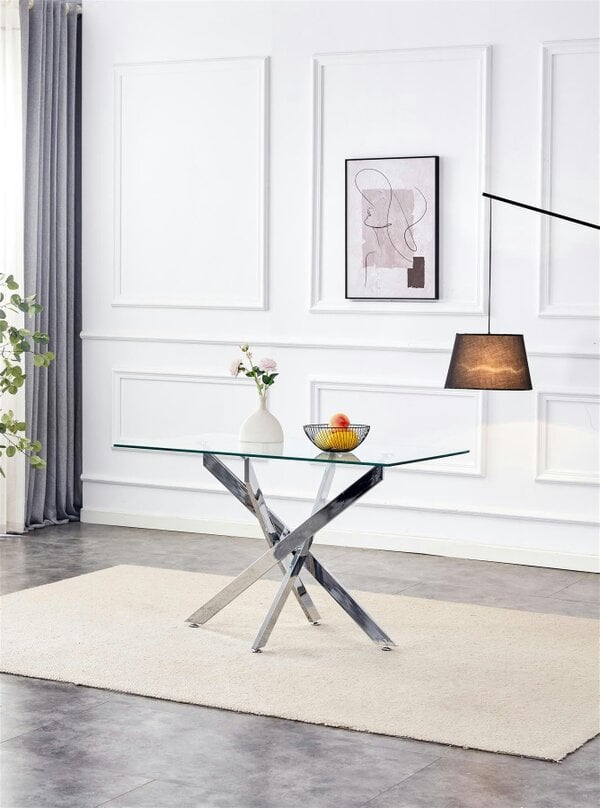 Kosy Koala Dining Table and 4 Chairs Rectangle Blue Table 4 Grey Velvet Chairs Dining Set