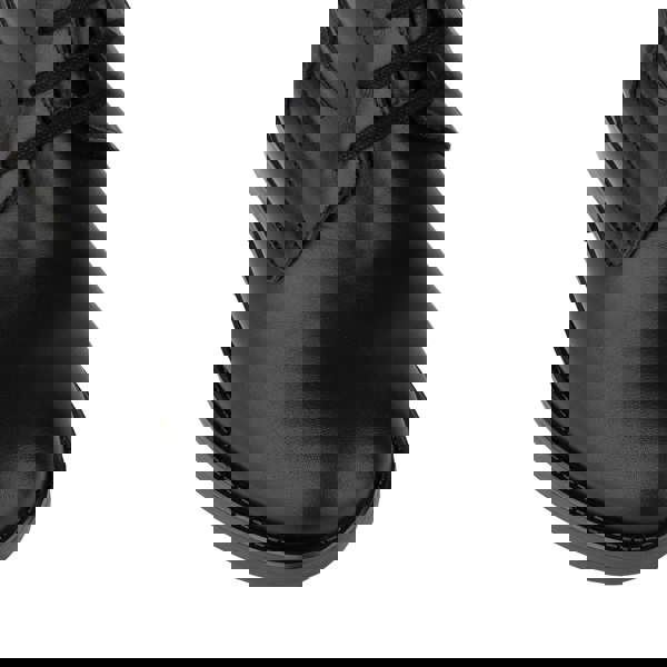 Embassy London Didi Wool - Black - Women's leather lace-up and zip-up round toe combat boot